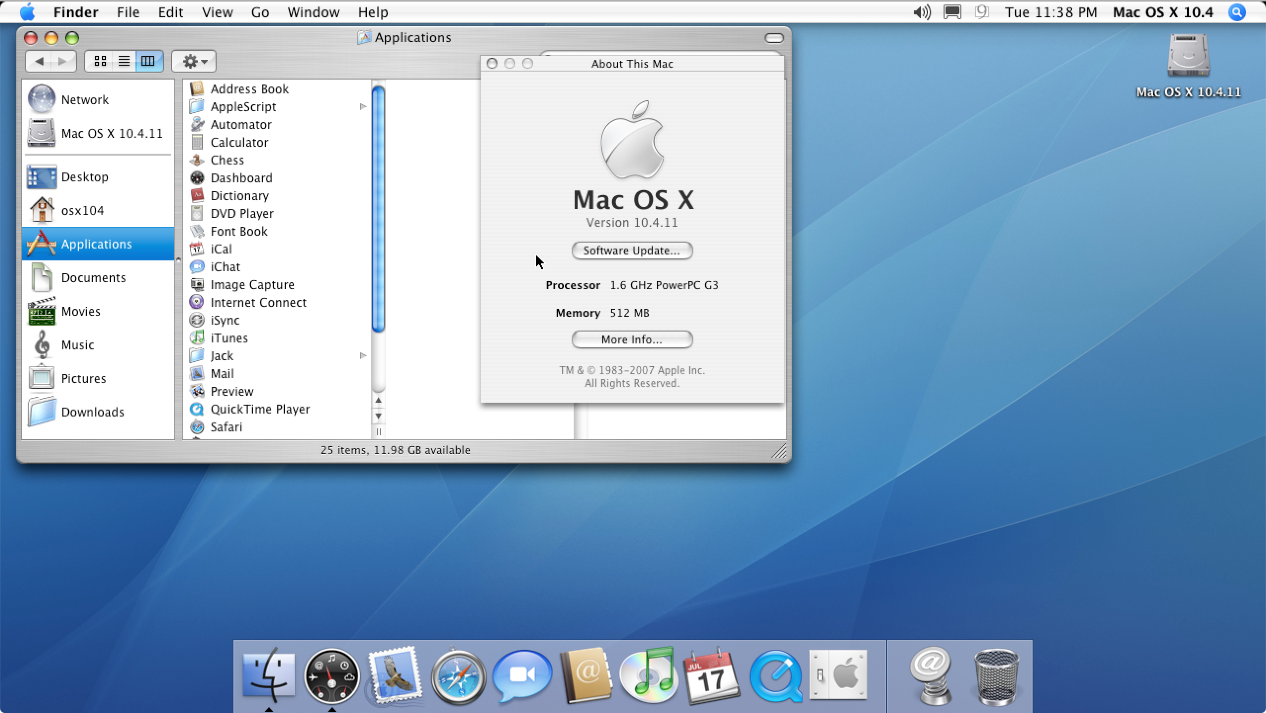 excel for mac os x 10.4.11